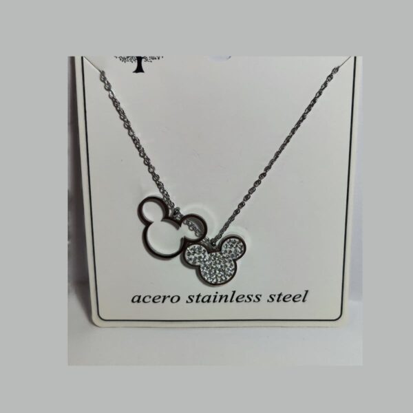 COLLAR MICKEY MOUSE LISO EN ACERO - Imagen 2